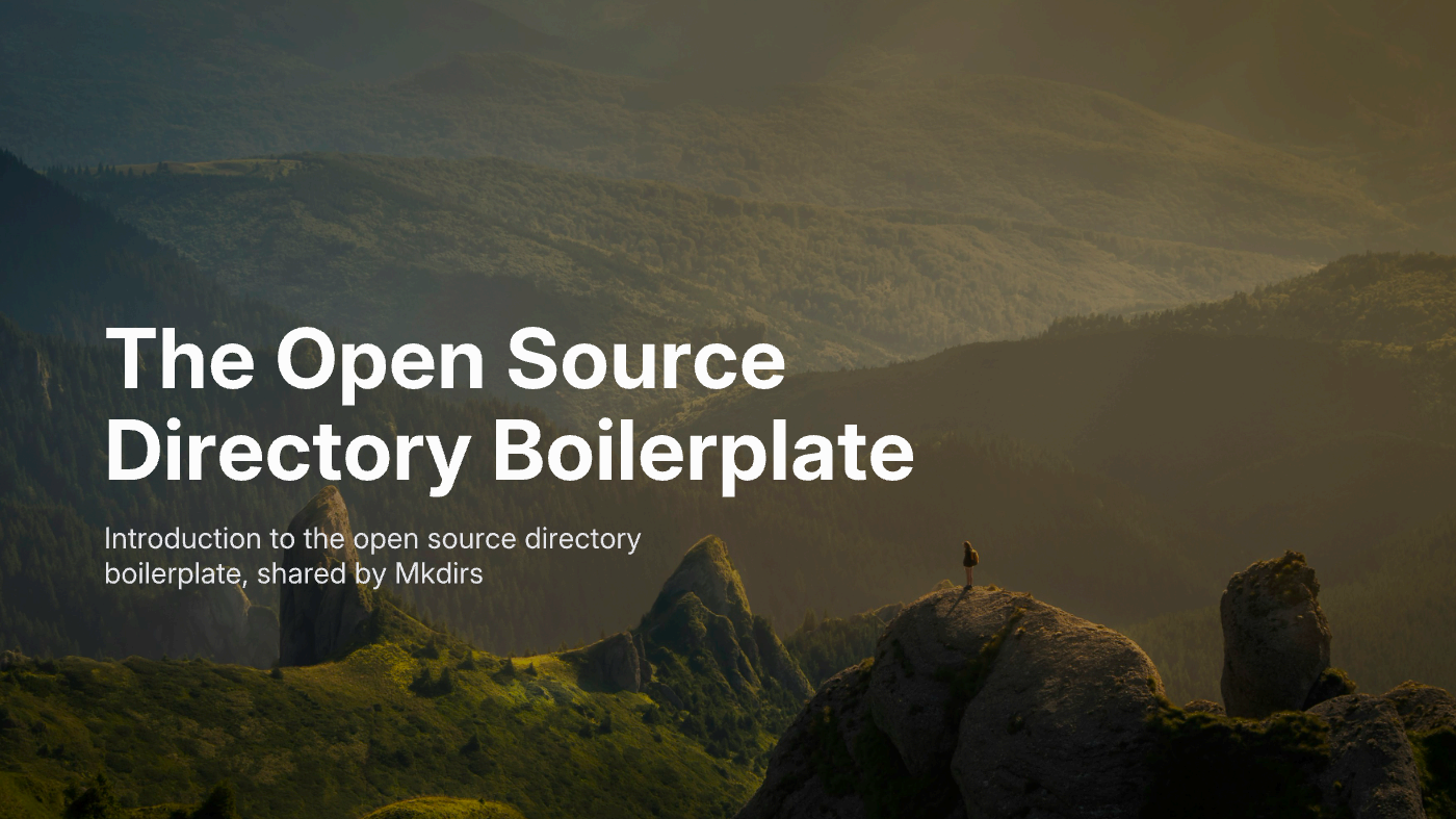 The open source directory boilerplate